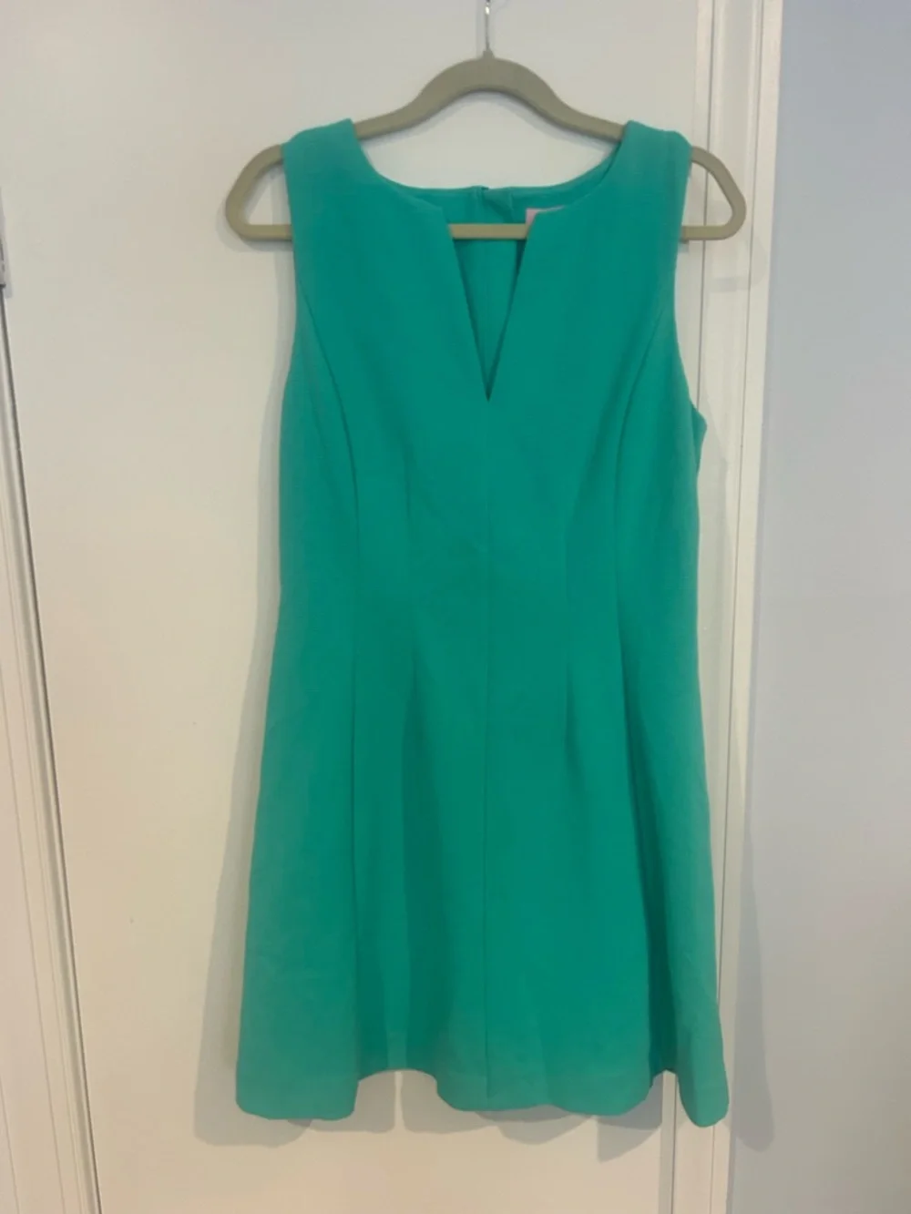 Lilly Pulitzer Teal Sleeveless V-Notch Brielle Dress - Picture 2 of 5